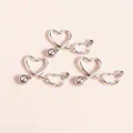 Detail of silver alloy stethoscope heart charms for DIY jewelry making accessories - Silver