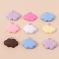 Set di 9 ciondoli a nuvola colorati in resina con anelli per gioielli fai-da-te - Multicolore