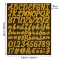 Golden glitter letter and number stickers for DIY crafts, 1-inch waterproof alphabet set - New Script / Gold