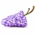 Macro shot of purple grape-shaped evening clutch bag with premium marble texture - Purple