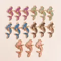 Kleurrijke emaille zeemeermin hangers in vijf kleuren voor DIY sieraden en handwerk - Meerkleurig