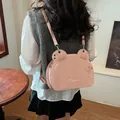 Borsa a tracolla rosa a forma di animale con ricamo Princess e dettaglio cuore - Rosa
