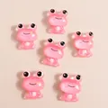 Pink glitter resin cartoon frog charms for DIY phone cases and craft accessories - Pink