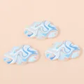 Set of three blue marble resin cloud pendants for DIY jewelry and phone case crafts - Blue