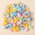 Mixed set of cute colorful resin cartoon animals for DIY phone case crafts and accessories - Random Mixed Styles