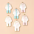 Dijes de esmalte con diseño de uniforme de enfermera para joyería DIY y llaveros creativos - Multicolor