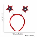 Sparkly star headband with USA flag pattern for 2026 World Cup party decorations - Double Red White Blue Star Style