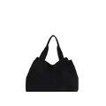 Sac seau minimaliste en feutre noir avec deux poignées et finition mate douce - Noir