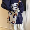 Pluche bucket crossbodytas met beagle cartoonprint en zachte fleece textuur - 29*19*29 / Hond