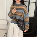 Cross-print coffin crossbody bag paired with a trendy colorful striped knit sweater - 13*8.5*22 / Black