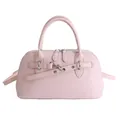 Sac à main vintage rose pâle avec œillets argentés et poignées rondes confortables - Sans Pendentif / Rose