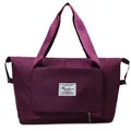 Bolso de viaje plegable púrpura con fondo extensible y gran capacidad yoga - Púrpura Uva