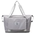 Bolso de viaje plegable gris claro gran capacidad en tejido impermeable de alta densidad - Gris Elegante