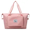 Bolsa de viaje plegable rosa de gran capacidad con separación seco-húmedo y extensión - Rosa Dulce