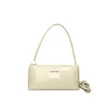 Sac à bandoulière crème minimaliste avec fine sangle perlée et corps en similicuir - Vert clair