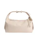 Borsa baguette minimalista bianco crema in ecopelle con tracolla regolabile - Bianco