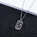 Close-up of hollowed-out Buddhist pendant with Namo Amituofo script and lotus motif - Steel Color Necklace (O-Chain)