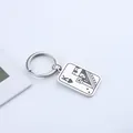 Llavero de carta de póker Rey de Corazones en acero inoxidable plateado pulido - Rey de Corazones