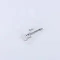 Silver electric guitar pendant in stainless steel with realistic metal details - Pendant Only (Without Chain) / Steel