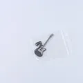 Detailed electric guitar pendant in dark grey stainless steel for hip hop necklaces - Pendant Only (Without Chain) / Black