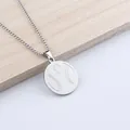 Pendentif croix couture de baseball en acier inoxydable argenté sur chaîne fine - Baseball / Chaîne à Billes 60cm / Argent