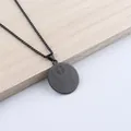 Collier homme en acier inoxydable noir avec pendentif baseball et croix sur chaîne - Baseball / Chaîne à Billes 60cm / Noir