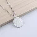 Collier pendentif volley-ball en acier inoxydable argenté avec détail croix et chaîne - Volley-ball / Chaîne à Billes 60cm / Argent