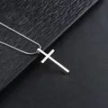 Collana con pendente a croce in acciaio inossidabile lucido e catena a serpente uomo - Croce + Catena a Serpente 60+5