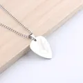 Polished stainless steel guitar pick necklace with engraved musical pattern for men and women - 60CM / Silver Guitar Pattern (Bead Chain)