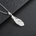 Hip-Hop-Federanhänger aus silbernem Edelstahl für Herren mit geflochtener Kette - Stahlfeder + 60cm Edelstahl-Kugelkette