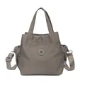 Sac seau en nylon kaki avec logo et bandoulière large ajustable de style variant - Moyen / Kaki