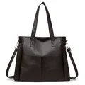 Grande borsa tote marrone scuro in ecopelle martellata con dettagli in metallo argento - Marrone Scuro