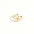 Bague marguerite réglable en or 18 carats avec design ouvert et détail de perle - Or