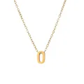 Minimalistische 18k vergoldete Edelstahlhalskette mit einem Buchstabe O Anhänger - Gold - Buchstabe O