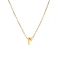 Minimalistische 18k vergoldete Edelstahlkette mit einem Buchstaben-P-Anhänger - Gold - Buchstabe P