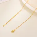 Close-up of 18k gold plated titanium steel chain with lobster clasp and extension - Lips Chain / 40+5cm / Gold