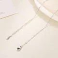 Detail of silver stainless steel chain with secure lobster clasp and adjustable link - Lips Chain / 40+5cm / Steel