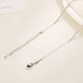 Detail of silver stainless steel snake chain with lobster clasp and extension - 2mm Blade Chain / 40+5cm / Steel