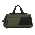 Olive green large capacity travel duffel bag for sports and fitness with wet dry separation - Green