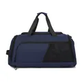 Large capacity navy blue gym bag for men and women made of durable waterproof nylon fabric - Blue