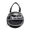 Sac à main créatif en forme de basket pour femme en cuir noir avec chaîne dorée - Noir