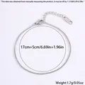 Detailed view of silver stainless steel box chain with dimensions 17cm and 5cm extender - Silver Faux Pearl