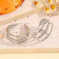 Orecchini geometrici esagonali a doppio strato in argento con trama intrecciata - Spirale Triplo Strato Argento