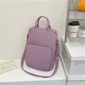 Large purple oxford cloth crossbody handbag for students and commuting women - Purple
