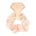 Chouchou en satin rose sur carte cadeau demoiselle d'honneur avec dorure rose - Rose abricot