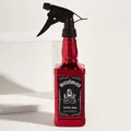 Friseur-Sprühflasche in Metallic-Rot mit Retro-Etikett und quadratischer Flaschenform - Galvanisiertes Rot
