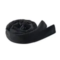 Dettaglio del bigodino senza calore in morbido velluto nero con texture a spirale e lucente - Bigodino Singolo Senza Calore (Nero) / Nero