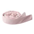 Dettaglio del bigodino senza calore in velluto rosa che mostra la trama del tessuto - Bigodino Singolo Senza Calore (Rosa) / Rosa