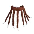 Boucleur sans chaleur marron à 8 branches avec texture satinée et élastiques blancs - Café