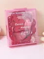 Coffret cadeau beauté rose avec bandeau en peluche rouge et pince à fleurs - Rouge